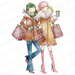 STAMPINGBELLA - Uptown Girls Francesca and Madeleine love Shopping