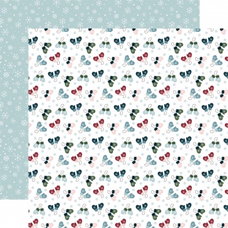 ECHOPARK - Snow Day - Chilly Floral 12x12 Patterned Paper