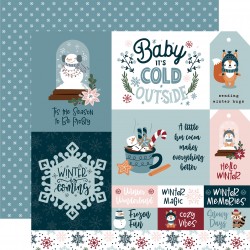 ECHOPARK - Winter Fun: Multi Journaling Cards 12x12 Patterned Paper
