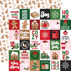 ECHOPARK - Santa's Christmas Delivery: 2x2 Journaling Cards 12x12 Patterned Paper