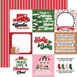 ECHOPARK -Santa's Christmas Delivery: 4x4 Journaling Cards 12x12 Patterned Paper