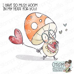 STAMPINGBELLA - Mushroom with Heart Balloon (2 stamps included)
