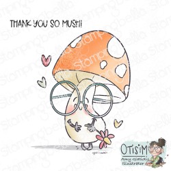 STAMPINGBELLA -  Mushroom with Flower (2 stamps included)