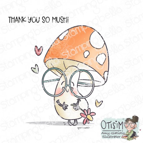 STAMPINGBELLA - Mushroom with Heart Balloon (2 stamps included)