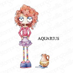 STAMPINGBELLA - Oddball Zodiac Aquarius (3 stamps included)