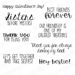 STAMPINGBELLA - Best Friends Sentiment Set (8 stamps included)