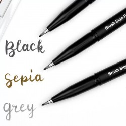 Pentel Touch Sign Pen - Brown