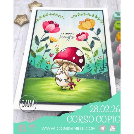 CORSO CARDMAKING CON COPIC - PRESENZA - SAB. 28 FEBBRAIO ORE 20:30 - CON STAMPA