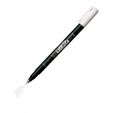 Fudenosuke Pastel - Brush Pen for black paper - White