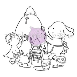 POD - Eggstravaganza (bunny, duck & chicks painting egg)