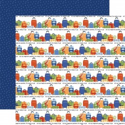 ECHOPARK - BORN TO TRAVEL - Ready to go luggage 12x12 Patterned Paper