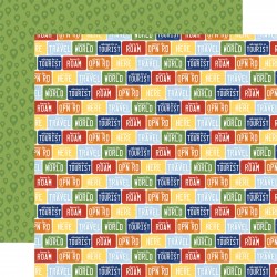 ECHOPARK - LICENSE PLATES - Postcard 12x12 Patterned Paper