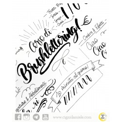 CORSO BRUSHLETTERING 1+2 - COMPRENSIVO DI KIT