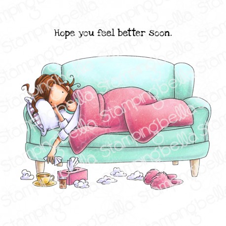 STAMPINGBELLA - Curvy Girl Get Well Soon card sample