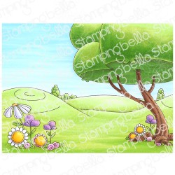 STAMPINGBELLA -  SPRING BUNDLE GIRL PEEKERS RUBBER STAMP SET (INCLUDES 4 STAMPS)