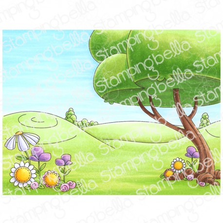 STAMPINGBELLA -  SPRING BUNDLE GIRL PEEKERS RUBBER STAMP SET (INCLUDES 4 STAMPS)