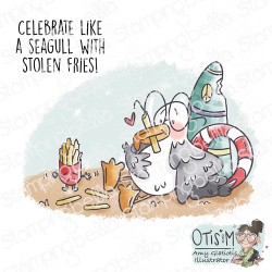 STAMPINGBELLA  Spec-Tacular Seagull & Fries