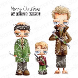 STAMPINGBELLA - Christmas Alone Oddballs (set of 4 stamps)