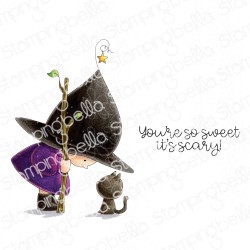 STAMPINGBELLA - Bundle Girl Witchy and Kitty (set of 2 stamps)