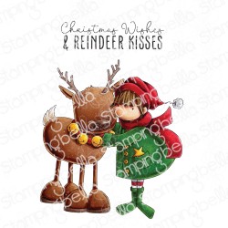 STAMPINGBELLA -Tiny Townie Rita's Reindeer Snuggle (set of 2 stamps)