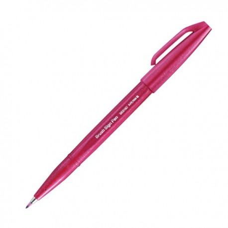 Pentel Sign Brush Pen Burgundy