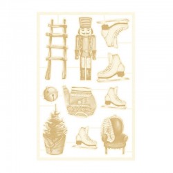 P13 - LIGHT CHIPBOARD EMBELISHMENTS THE FOUR SEASONS - WINTER 05, 10PCS