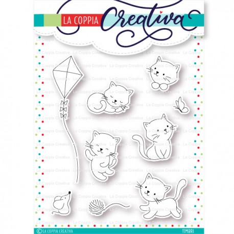 LA COPPIA CREATIVA - TIMBRO - GATTINI COCCOLOSI
