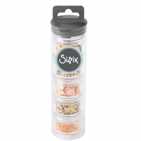 SIZZIX - SEQUINS & BEADS - GOLD