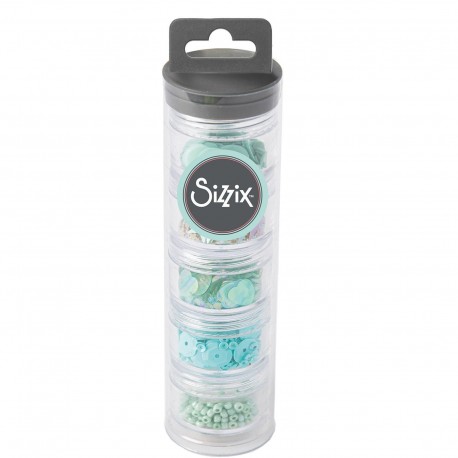 SIZZIX - SEQUINS & BEADS - MINT JULEP
