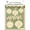 P13 - LIGHT CHIPBOARD EMBELLISHMENTS COSY WINTER 02, 7PCS - PREVENDITA