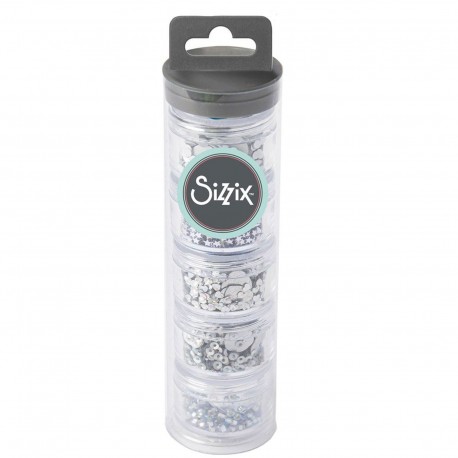 SIZZIX - SEQUINS & BEADS - SILVER
