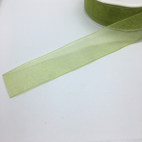 NASTRO IN ORGANZA GREEN