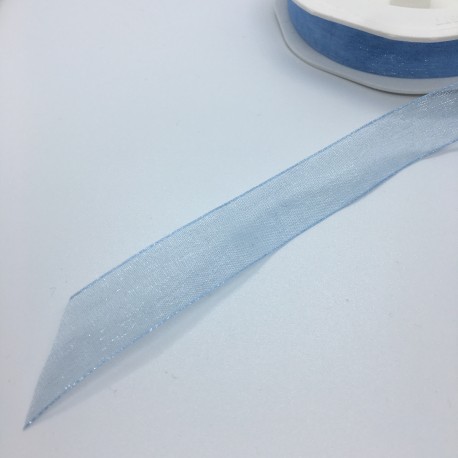 NASTRO IN ORGANZA BLUE