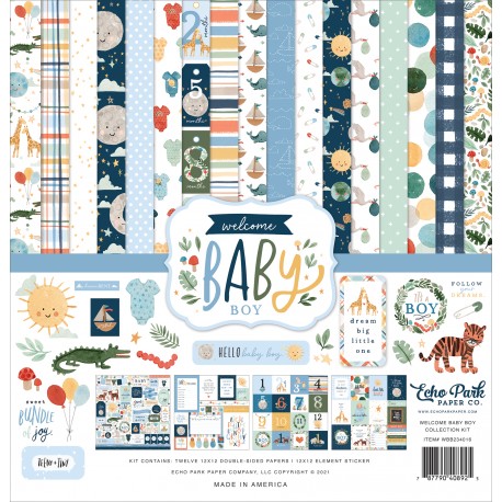 ECHO PARK - WELCOME BABY BOY COLLECTION KIT