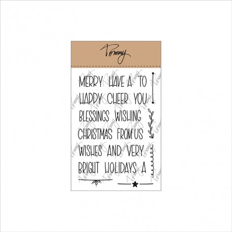 TOMMY ART CLEAR STAMPS – MINI CHRISTMAS WORDS
