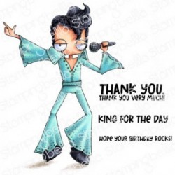 STAMPING BELLA -  ODDBALL ELVIS rubber stamp