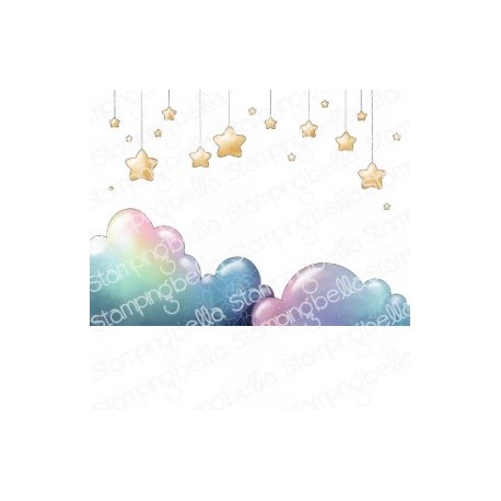 STAMPING BELLA - BUNDLE GIRL STARS AND CLOUDS BACKDROP