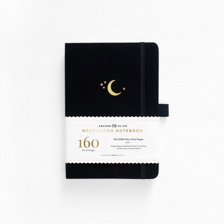 A5 Neapolitan Moon Flowers Dot Grid Notebook