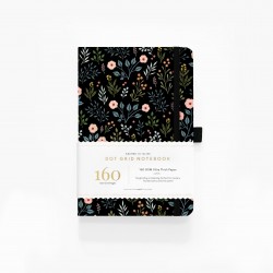 A5 Night garden Dot Grid Notebook