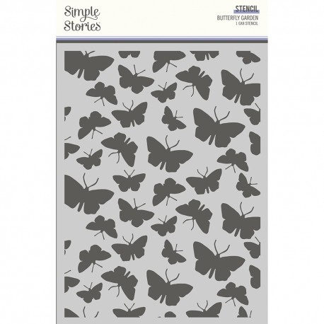 SIMPLE VINTAGE INDIGO GARDEN - Stencil