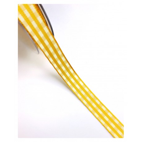 NASTRO SCOZZESE MIELE - 15MM