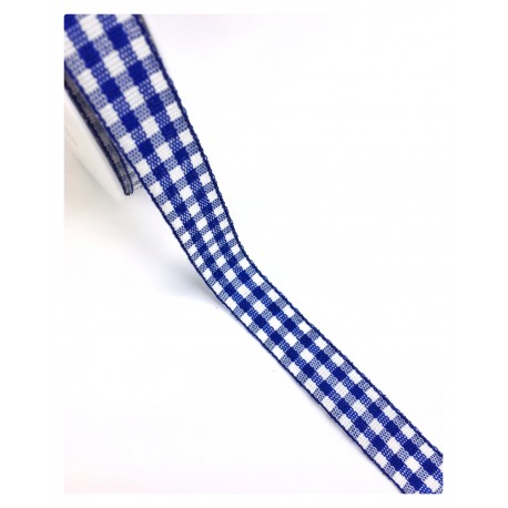 NASTRO SCOZZESE INDIGO - 15MM