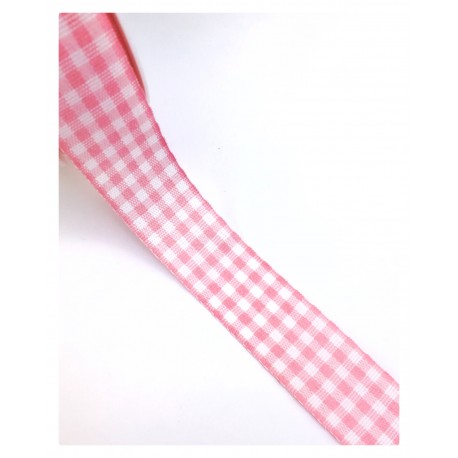 NASTRO SCOZZESE BABY PINK - 25MM