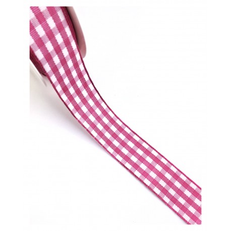 NASTRO SCOZZESE CHERRY PINK - 25MM