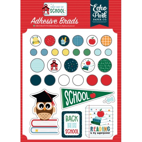 ECHO PARK - FIRST DAY OF SCHOOL - Adhesive Brads