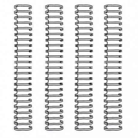 CINCH SPIRALE - 1,6 CM NERO - 4pcs
