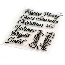 PINKFRESH STUDIO - Brushed Sentiments Holiday stamp