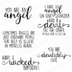 STAMPINGBELLA -  ANGEL DEVIL SENTIMENT SET