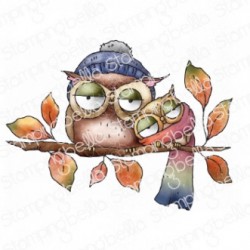 STAMPINGBELLA -  SNUGGLE OWLIES ON A BRANCH