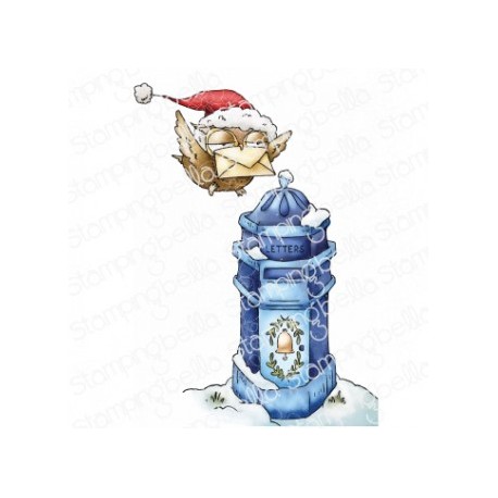 STAMPINGBELLA -  HOLIDAY OWL SENDING A CARD